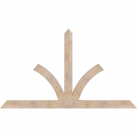 Ekena Millwork Richland Smooth Timber Gable Bracket, Douglas Fir, 96"W x 56"H x 3 1/2"D x 5 1/2"F, 14/12 Pitch GBW096X56X0406RIC00SDF